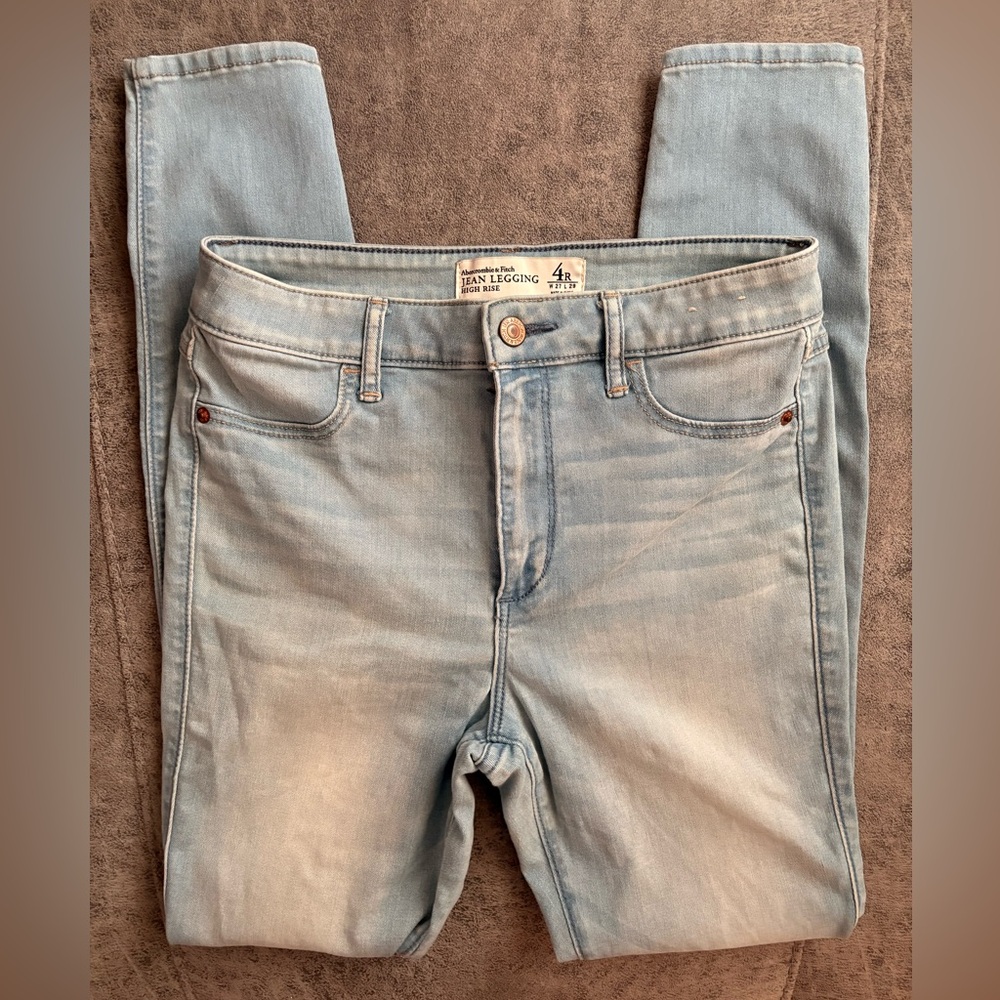 Abercrombie & Fitch Sky Blue Women Jeggings/ Jean Leggings